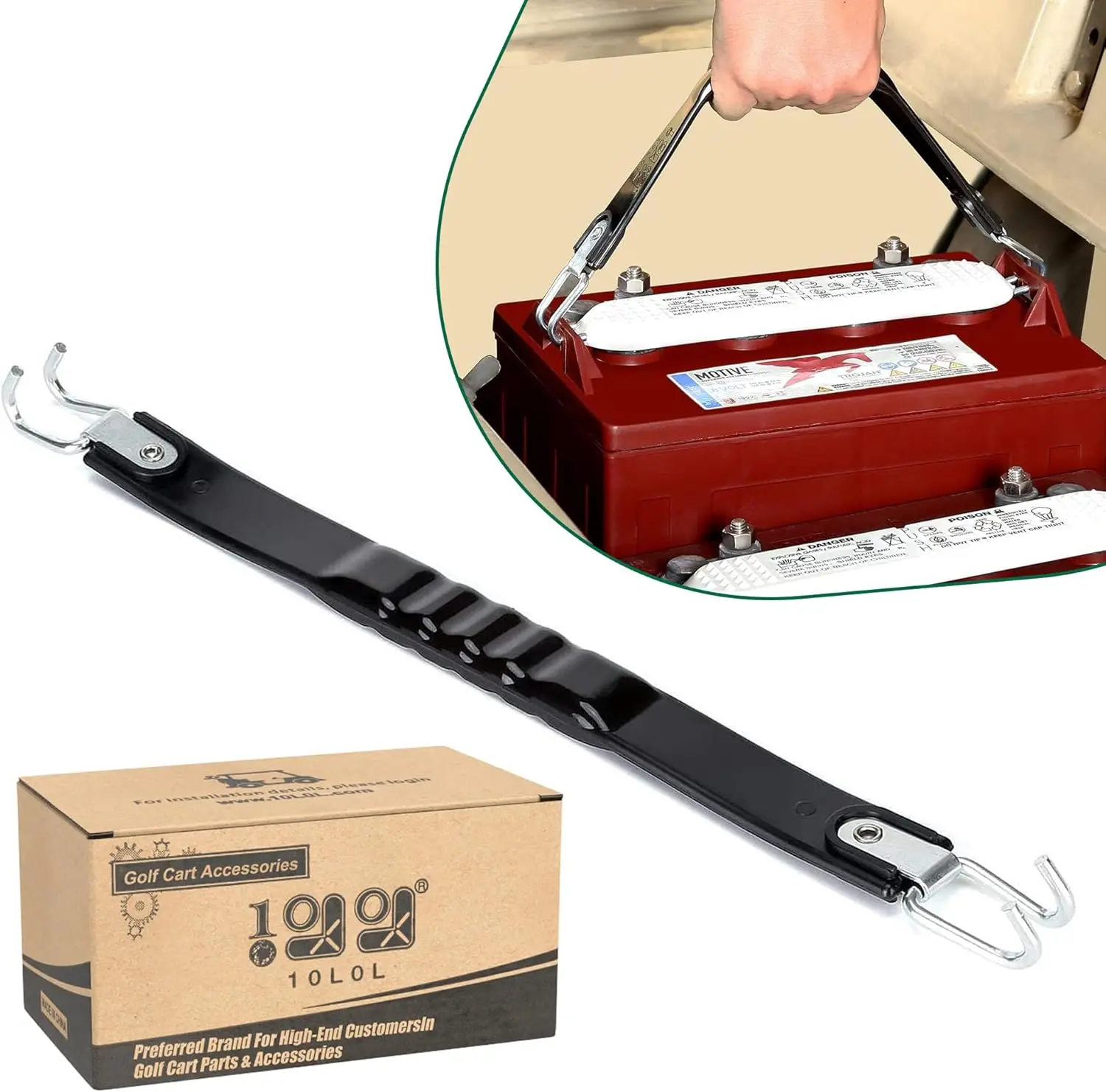 

Универсальный ремень для подъема аккумулятора гольф-кара для легкой установки и снятия, уменьшает нагрузку на спину