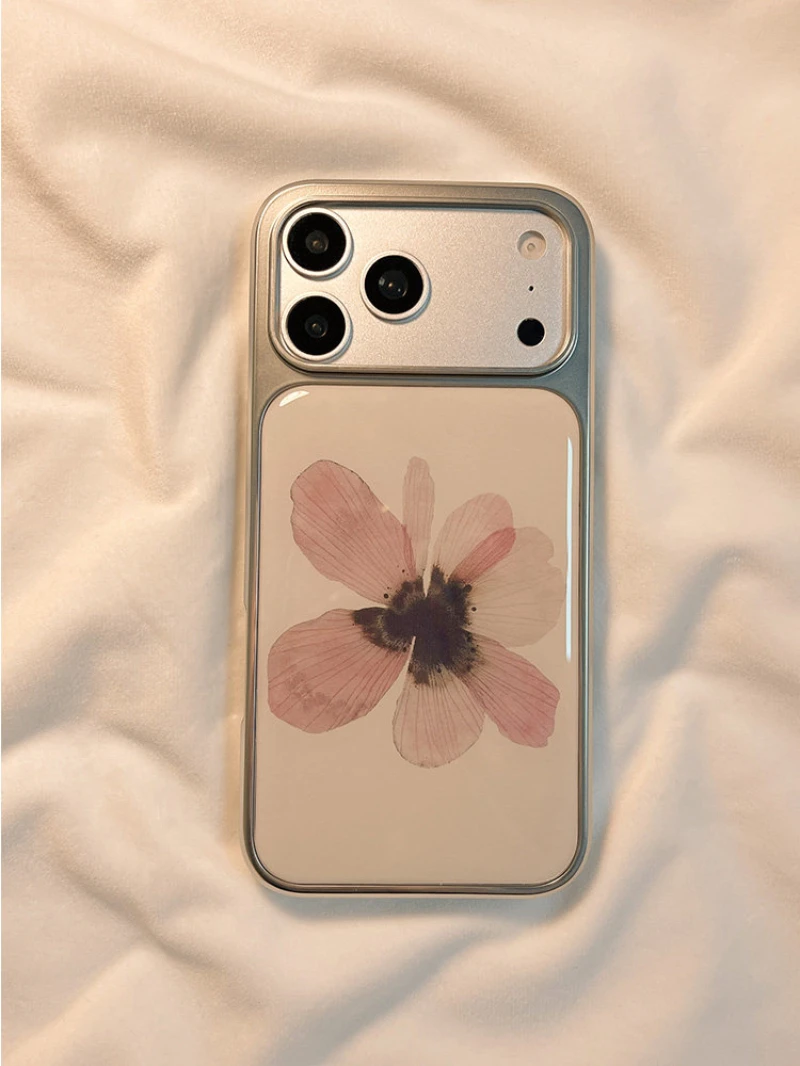 Funda de Teléfono con Diseño Artístico Coreano de Flores, para iPhone 17 Air, 16, 15, 14, 13, 12, 11 Pro Max, 16 Pro, 15 Plus, Anti-Caídas
