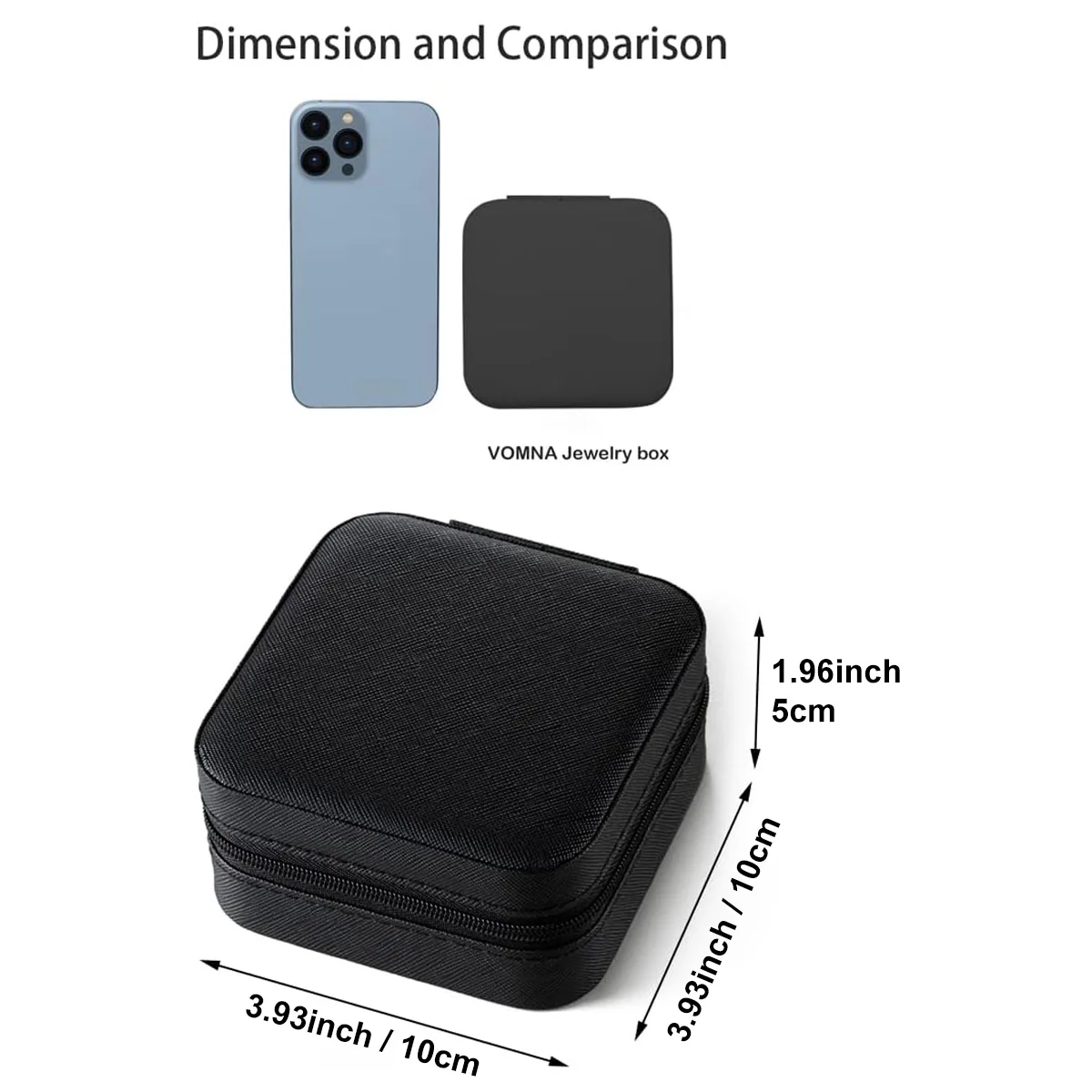 قطعة واحدة، صندوق تخزين مجوهرات محمول، صندوق مجوهرات صغير للمنزل والسفر، خاتم، حلق، قلادة، صندوق تخزين المجوهرات #6