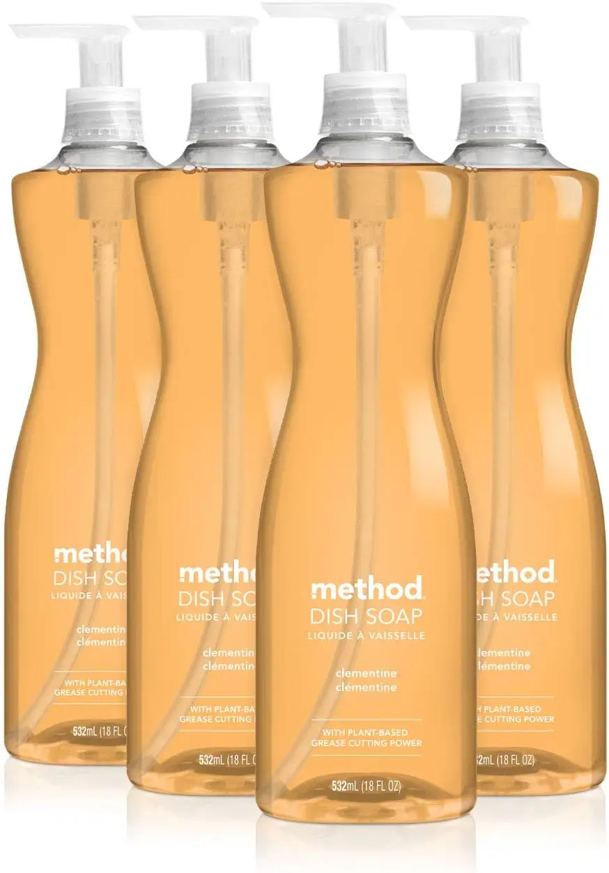 

Clementine Scent Dish Soap, Tough on Grease, 18 Fl Oz Pack of 4