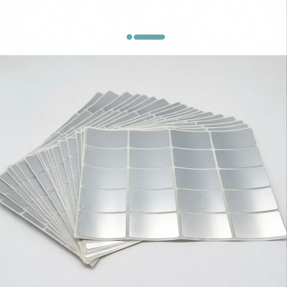 Food Storage Labels - Durable Silver PET Adhesive Tag Waterproof