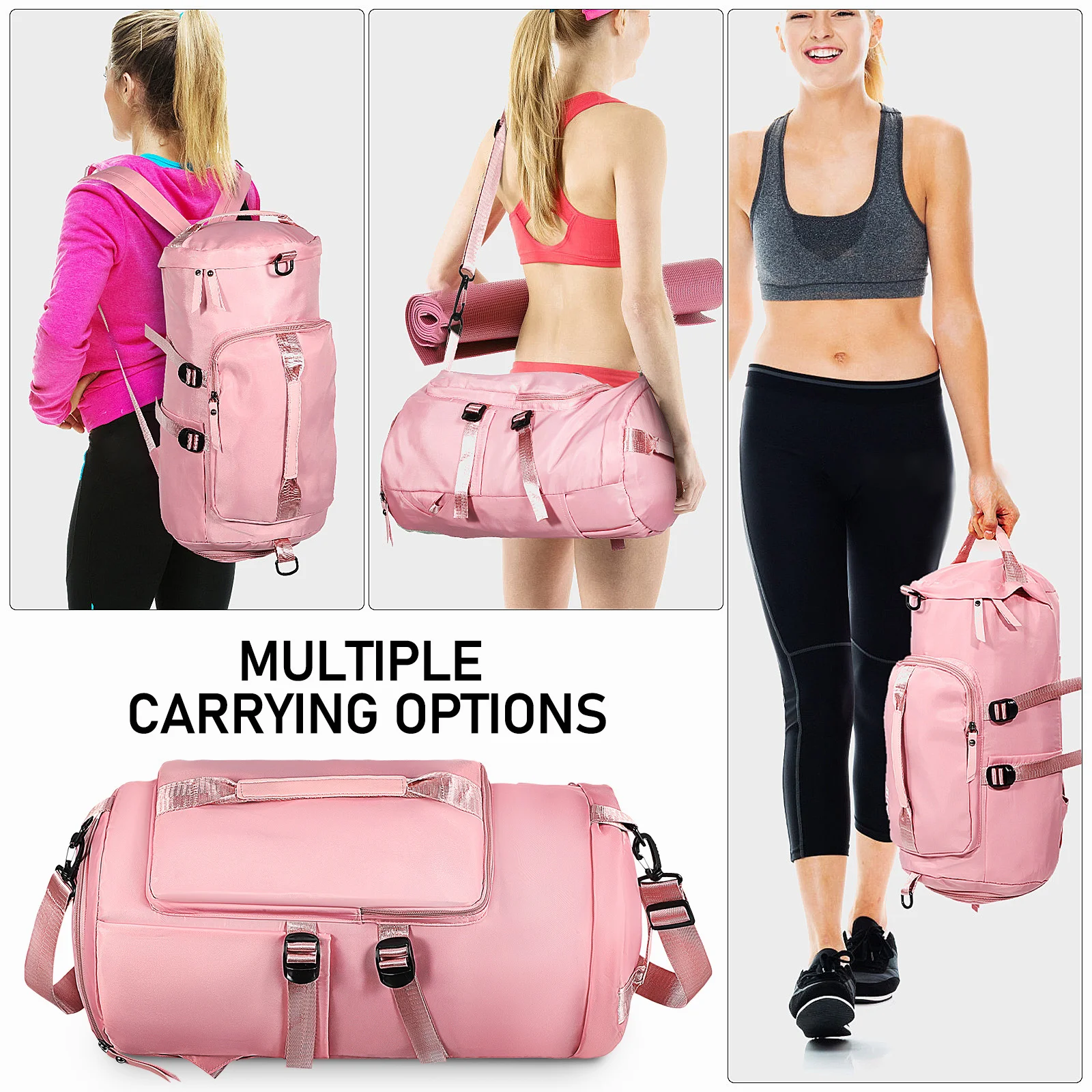 حقيبة ظهر رياضية متعددة الاستخدامات للسفر والمشي لمسافات طويلة والتمارين الرياضية وحقيبة الجيم وحقيبة الظهر والمشي لمسافات طويلة