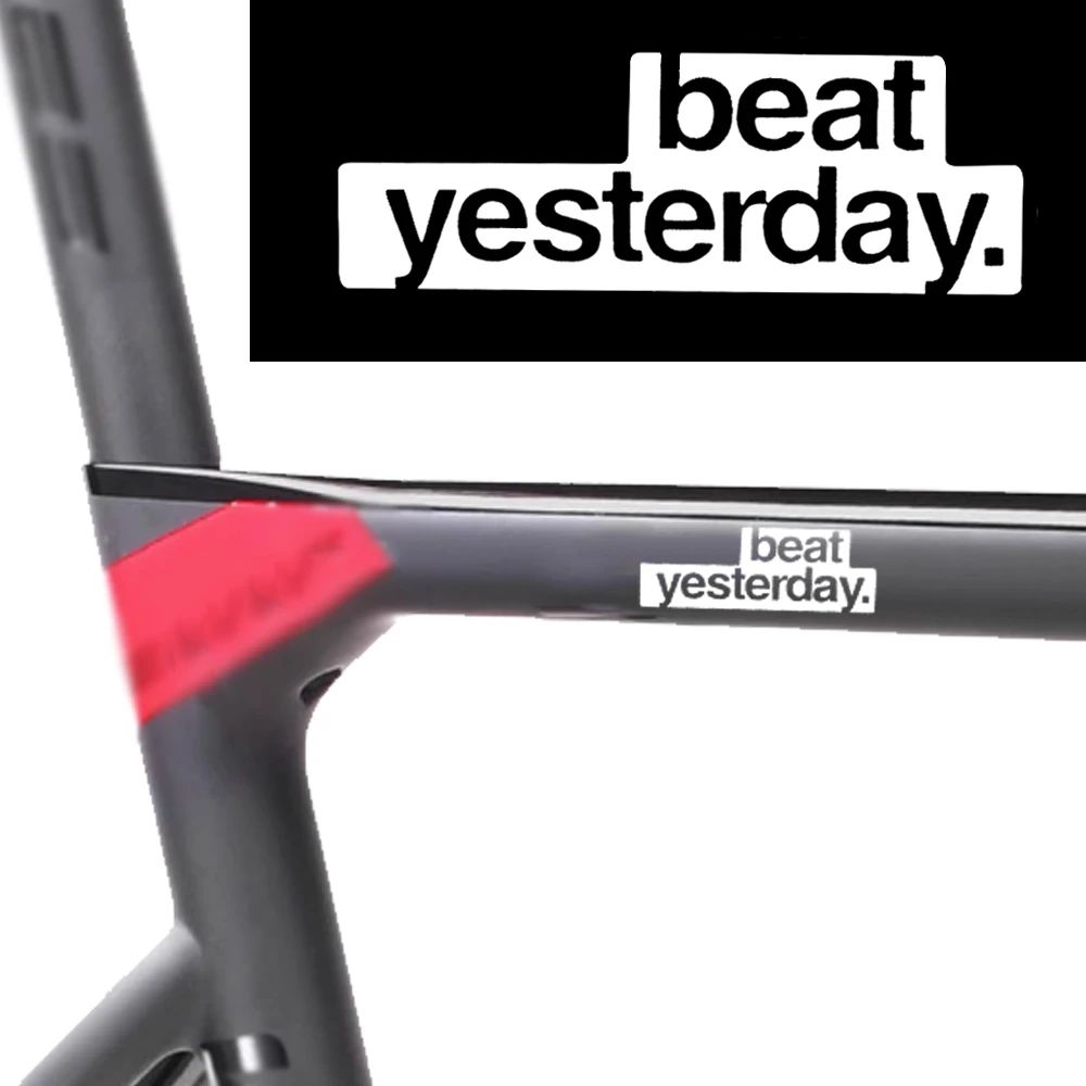 

Waterproof Fashion Decoration Accessories Bike Durable Vinyl Decals Beat Yesterday Road Bicycle MTB Frame Stickers Top Tube