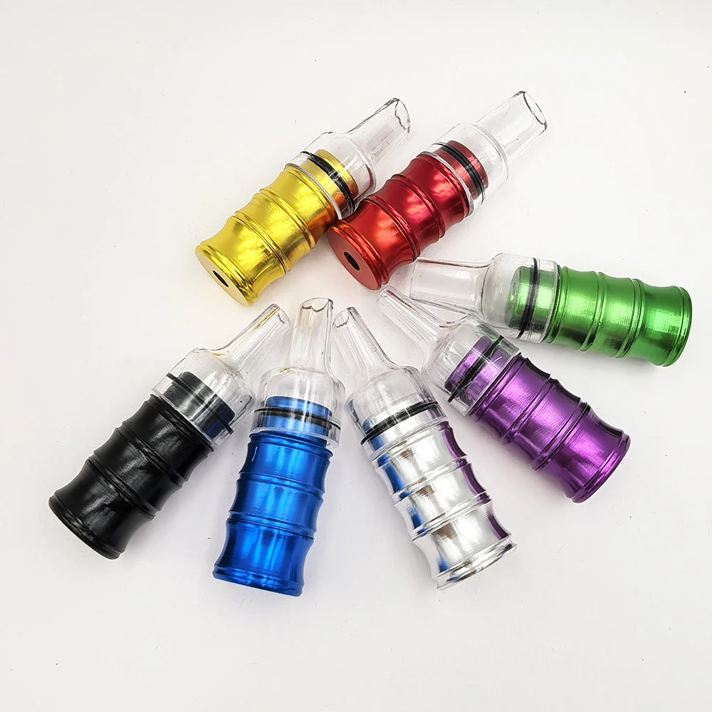 1/3/6 Stück Mini-Sneak-a-Toke Mini-One-Hitter Bambusförmige Metall-Tabakpfeife Tragbare Rauchpfeife – Detail 4