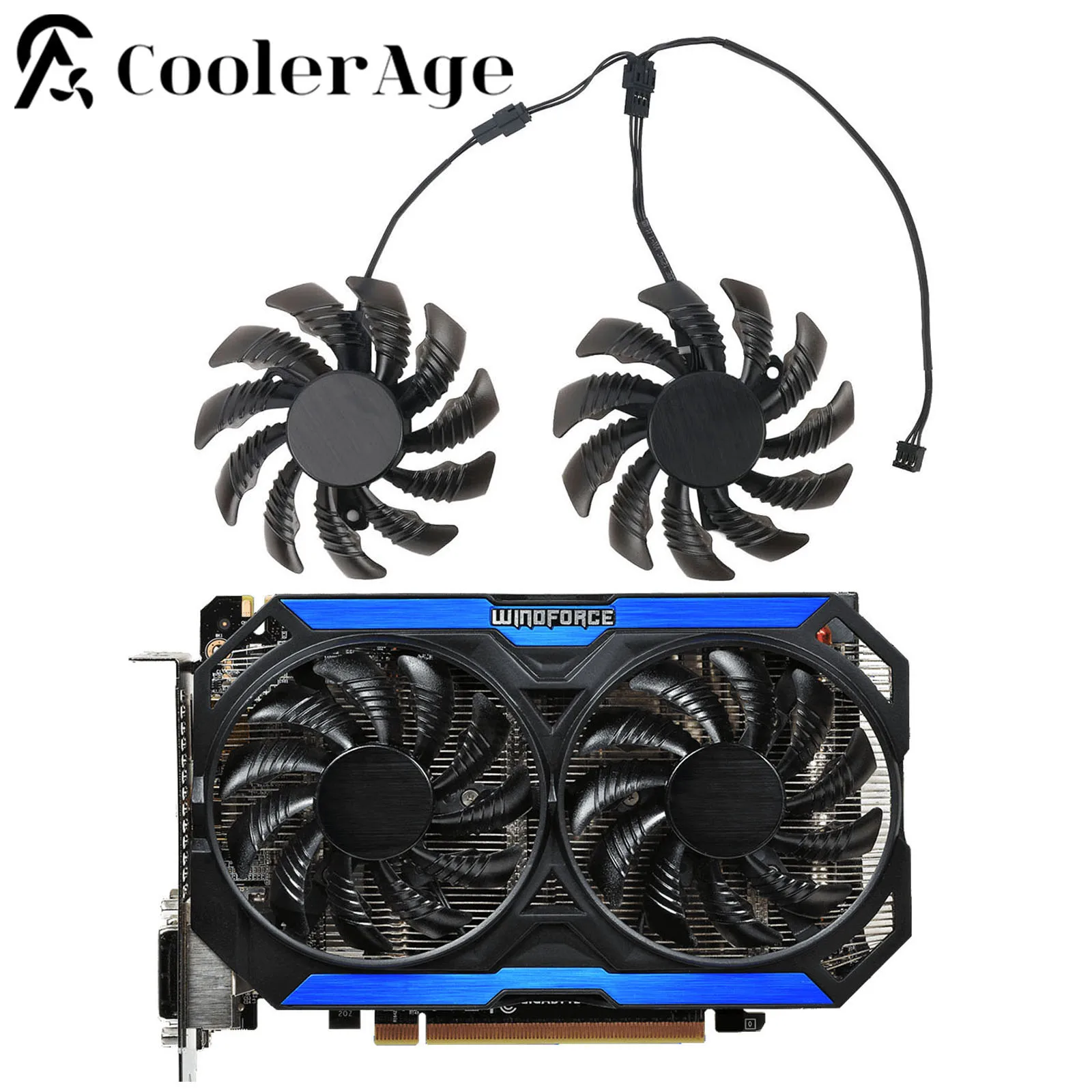 78MM T128010SM PLD08010S12H GTX960 FAN 12V 3Pin 2Pin Cooling Fan GV-N960OC For Gigabyte GTX 960 Graphics Video Card Cooler Fans