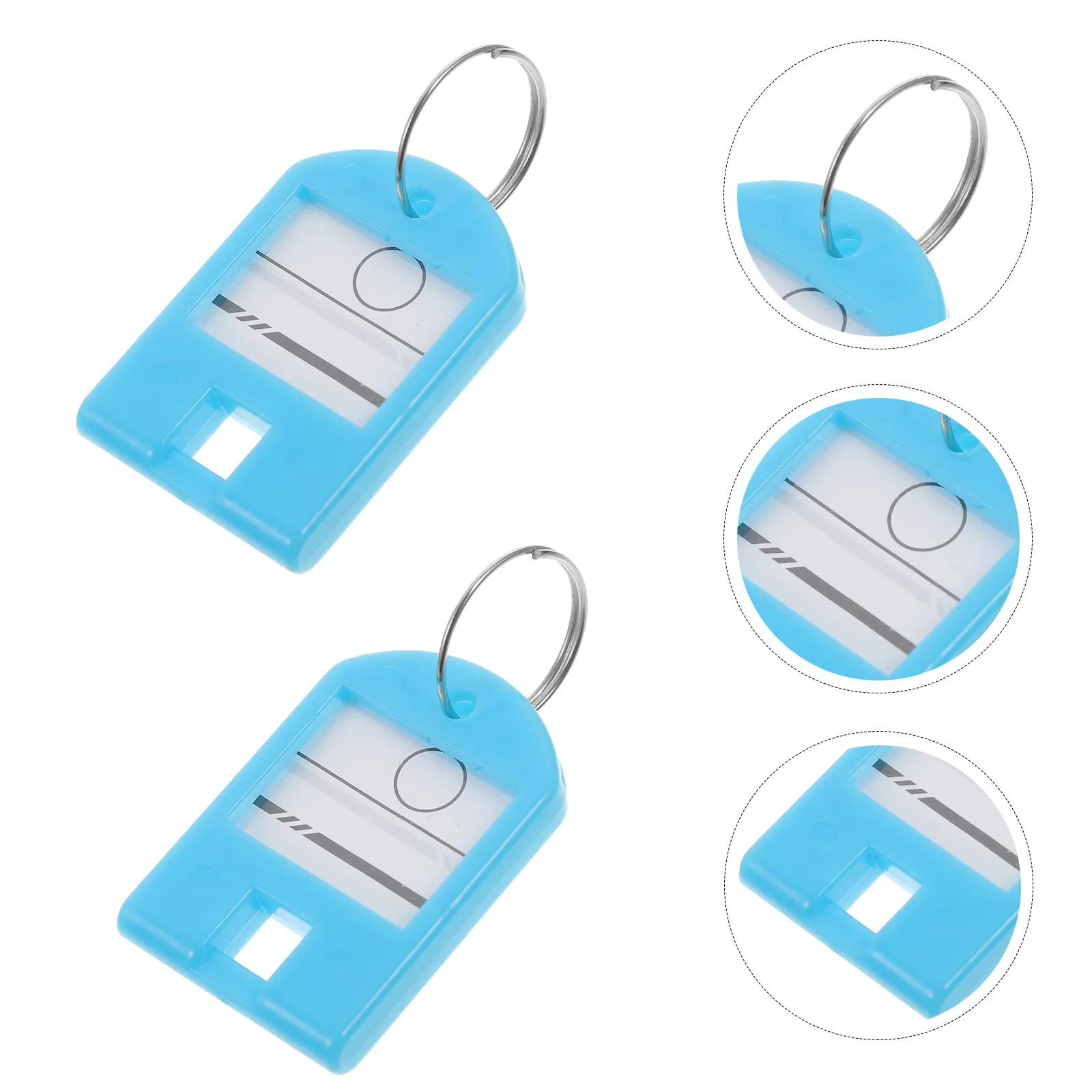 

50Pcs Compact Key Tags Plastic Portable Multi-Function Label Tags Key Identification Luggage Accessories Keychain Tag