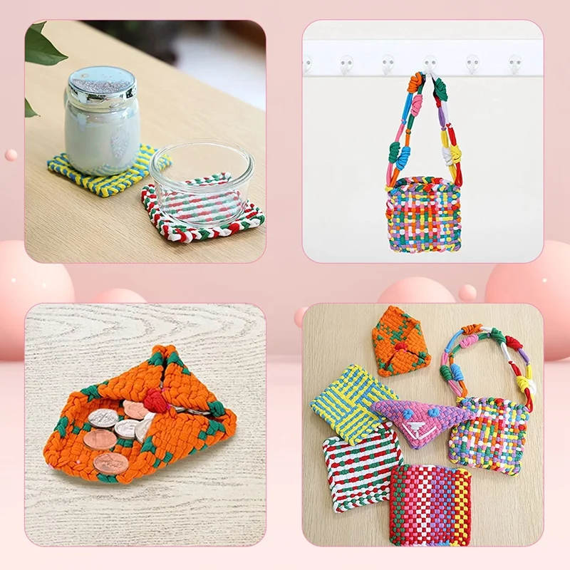 192 Pcs 7 Inches Potholder Loops Weaving Loom Loops Weaving Craft Loops with 12 Colors for DIY Crafts Supplies A