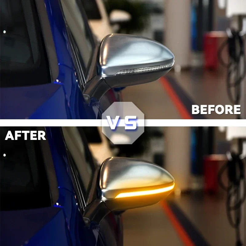 2 stücke Für VW Golf 7,5 MK7,5 GTI R GTD RLINE MK7 7 Dynamische Blinker LED Blinker Spiegel 2013 2016 2017 2019 2020