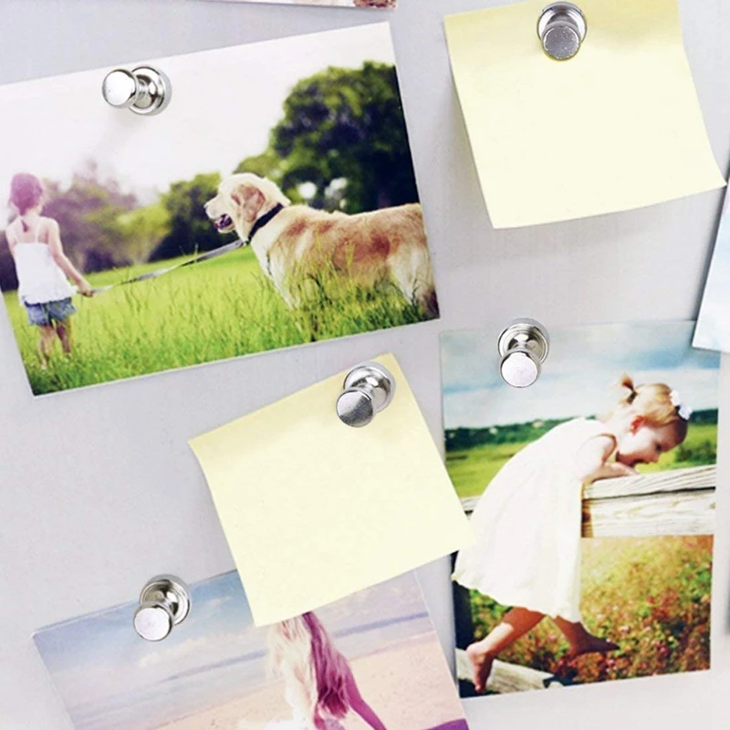 16 ชิ้น Magnetic Push Pins, Thumb Tacks, ตู้เย็นแม่เหล็กตู้เย็น, ไวท์บอร์ดแม่เหล็กสําหรับโรงเรียน, บ้าน, สํานักงาน