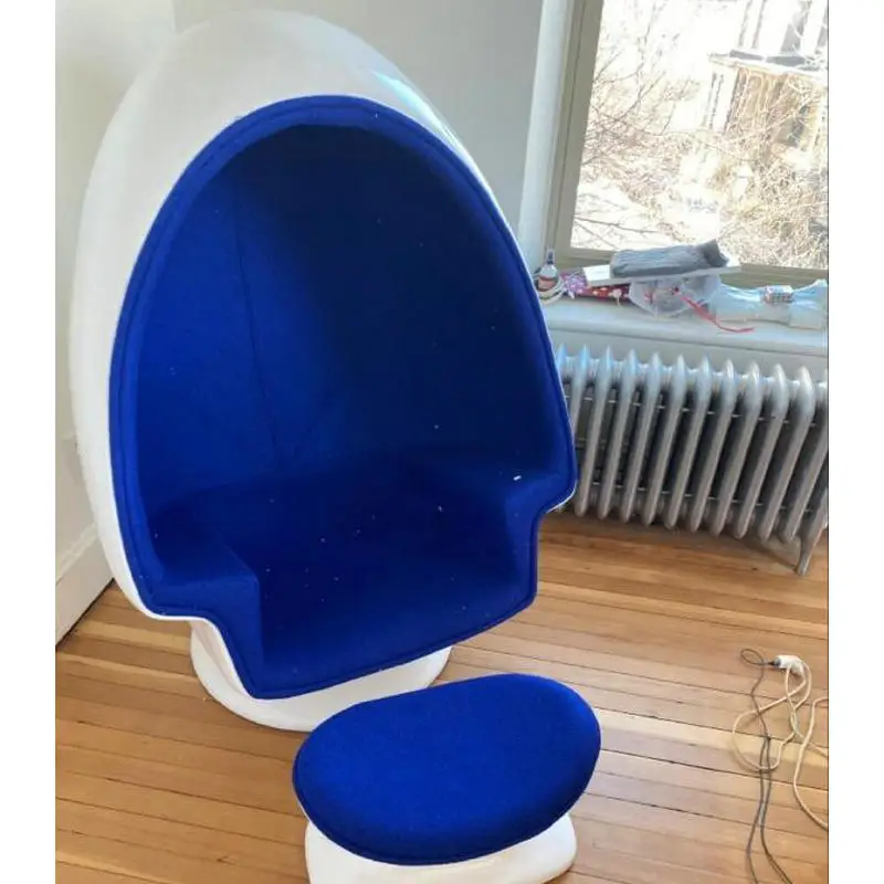 Single bubble chair eggshell chair rotation