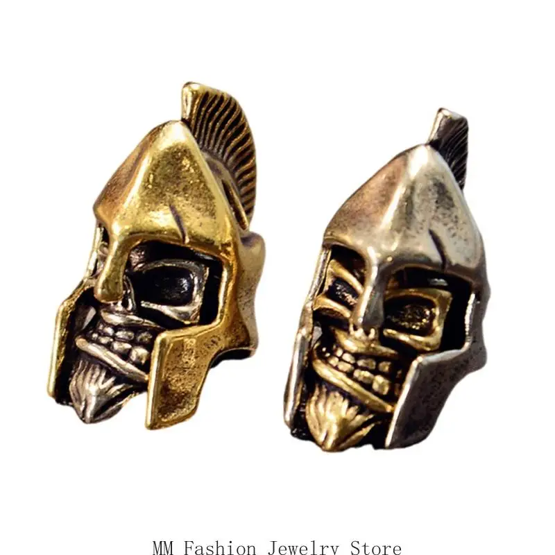 

D0UB Unique Skull Design Metal Pendant Large Hole for DIY Bracelets and Necklaces