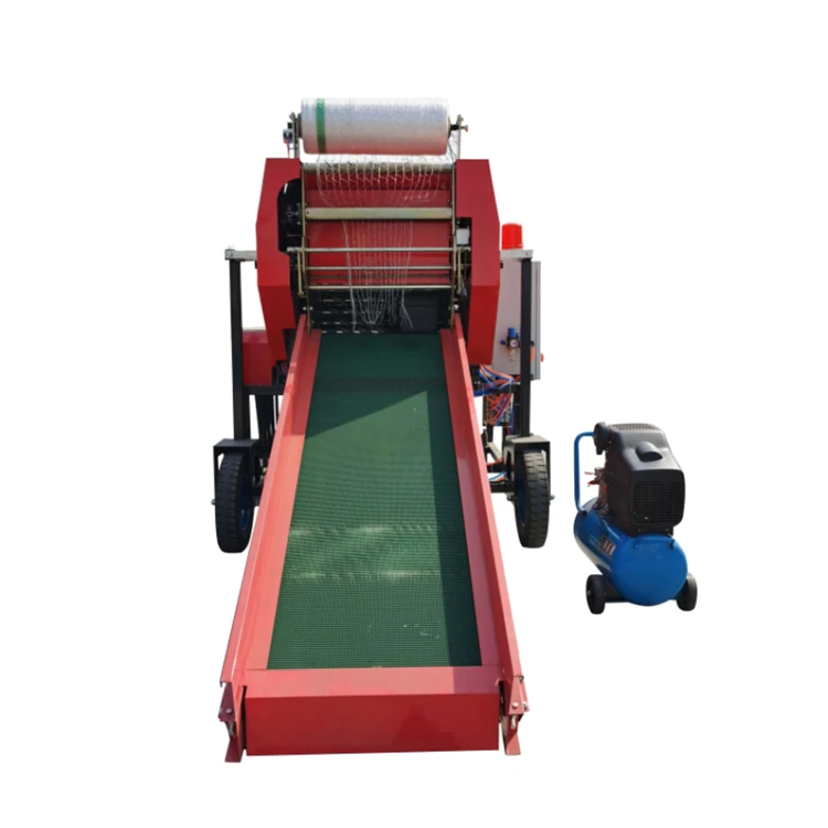High Efficiency Automatic Corn Stalk Silage Round Baler with Motor & Engine Professional Bale Wrapping Machine for Dairy Farm