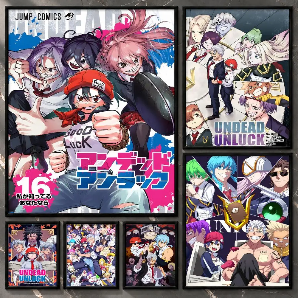 Undead Unluck Supernatural Action Anime Comedy Battle Adventure Poster Aesthetic Unframed Wall Prints for Bedroom & Living Room