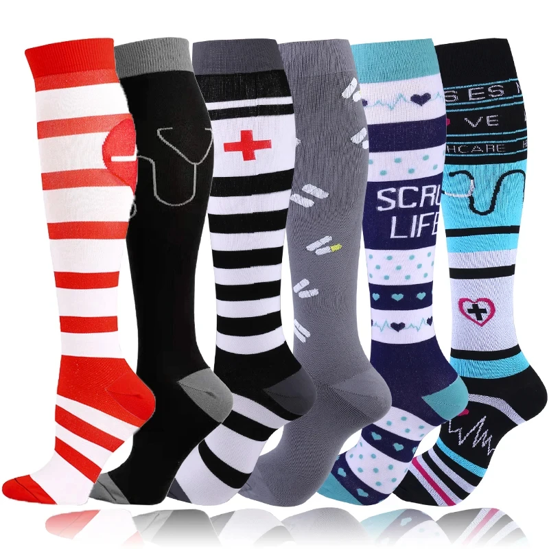 

Compression Socks 20-30mmhg Women's Varicose Veins Pregnancy Care Socks Men's Sports Socks Running Cycling Basketball Football