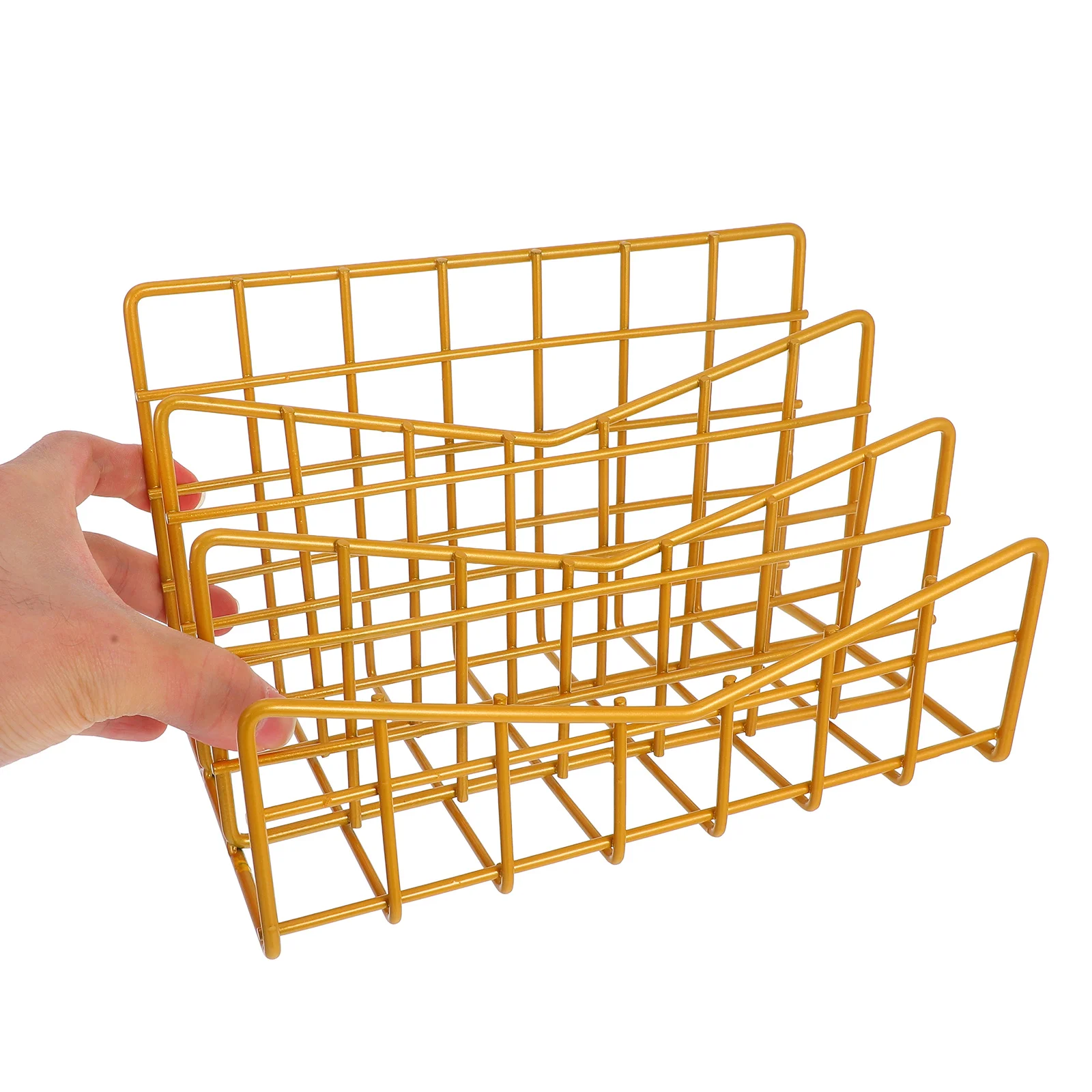 1 قطعة رف منظم الملفات قسط تخزين معدني قوس فتحة للبطاقات تصميم متعدد الأغراض حامل عملي فارز البريد ديكور #3