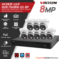 VIKYLIN Hikvision OEM 8CH NVR CCTV System 8PCS IP Camera 8MP Smart Dual Lamp poe Outdoor Security Camera Video Surveillance Kit