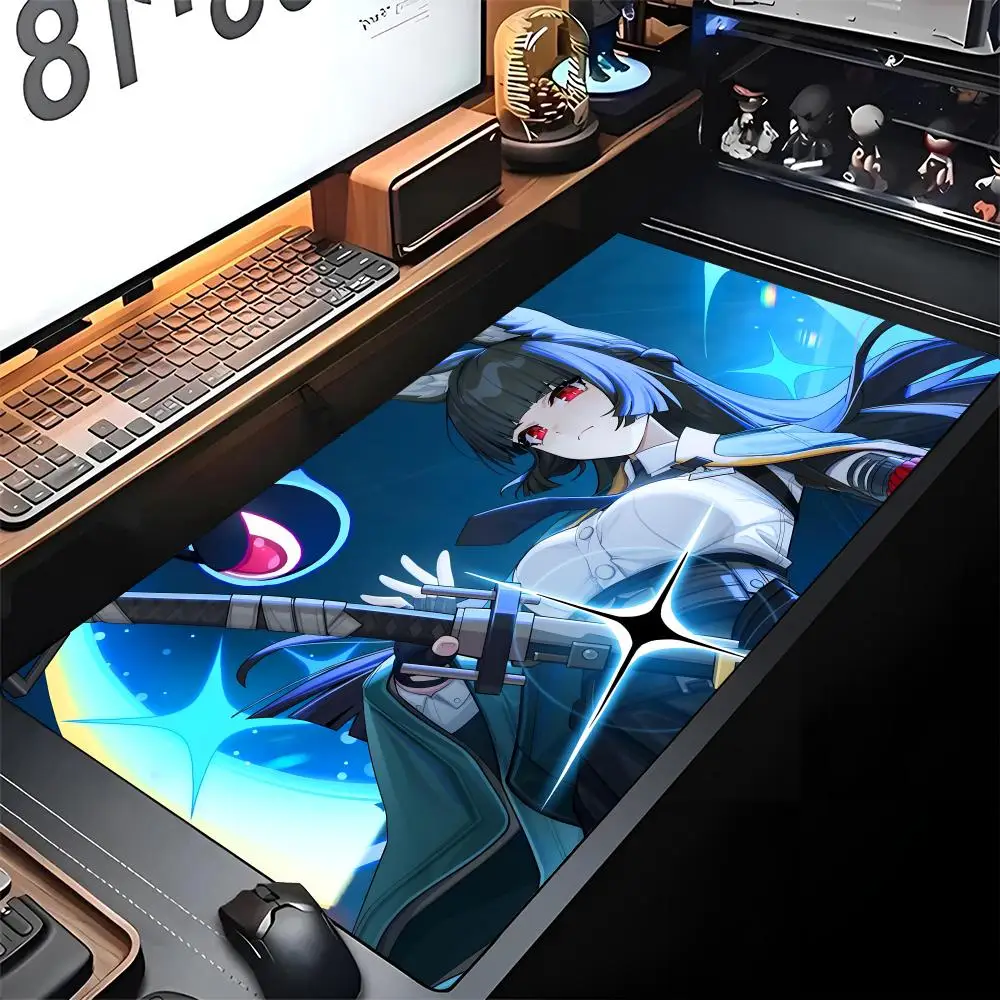 

Zenless Zone Zero Hoshimi Miyabi Mouse Pad Edge Big Gaming Locking Computer Gamer Large Rubber Art Pearlescent Mousepad Laptop D