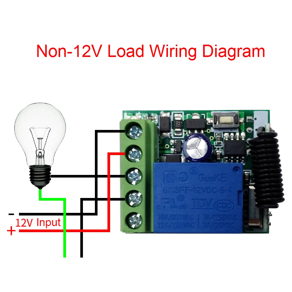 433 Mhz Universal Wireless Remote Control Switch DC 12V 1CH Relay Receiver Module and RF Transmitter Electronic Lock Diy