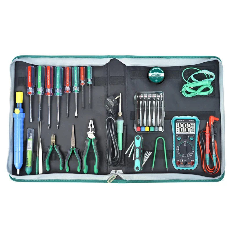 35Pcs PK-616H Professional Electronic Tool Kit Electrical Measurement Overhaul Electronic Soldering Removal Tin Repair