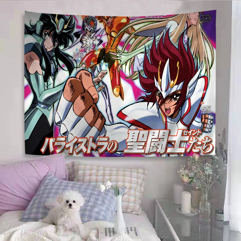 

S-Saint Game S-Seiya Tapestry Anime Tapestry Hanging Tarot Hippie Wall Rugs Dorm Wall Hanging Sheets