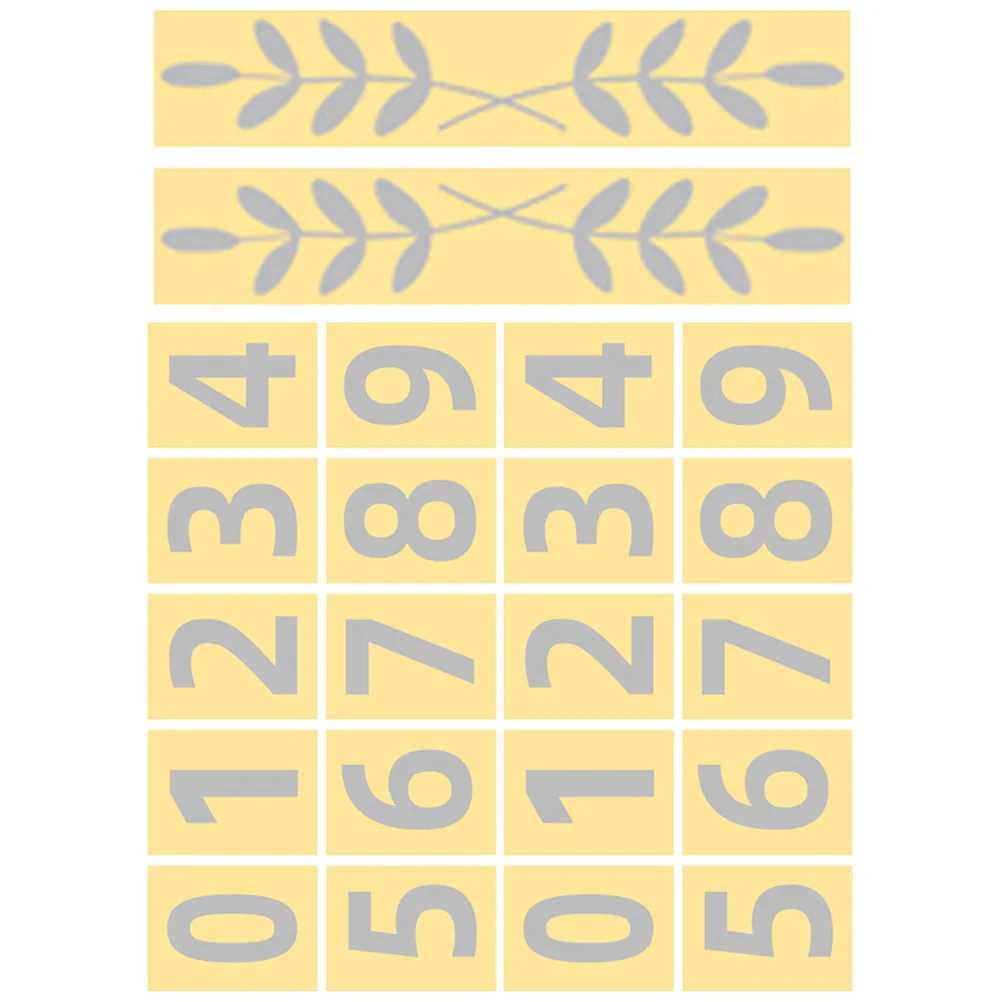 

4 set Silver Reflective Self adhesive Numbers Stickers 3 Inch Door Sign Mailbox Decals Bin Labels Durable Digital Print