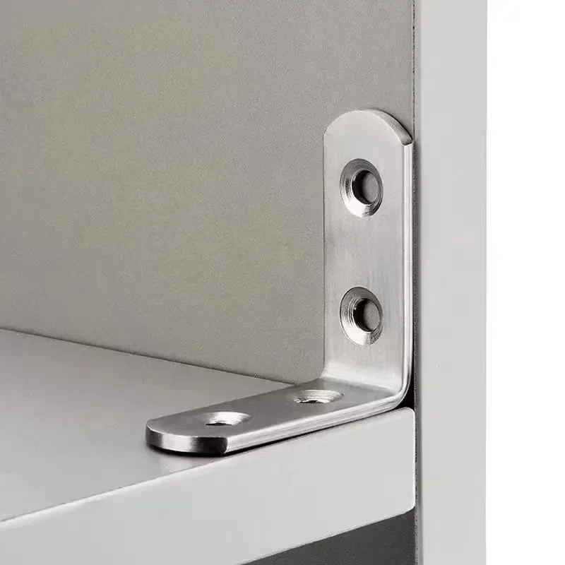 6Pcs 90 Degree Angle Corner Brackets Stainless Steel Corner Brace Fastener Wall Brackets Hanger for Shelves,Table,Chair