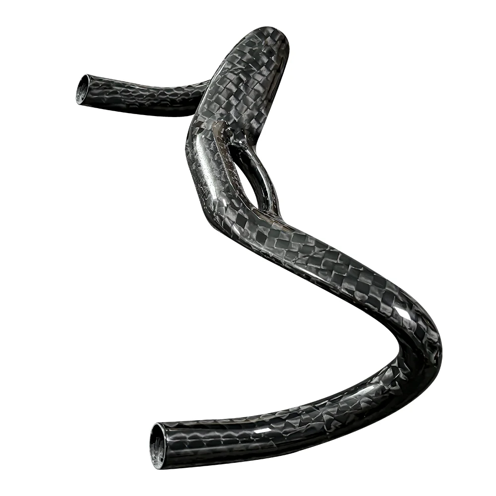 BALUGOE Carbonfaser-Fixed-Gear-Wettkampf-Fahrradlenker 12K Glänzende Textur Bahnrad TT Lenker 2027 UCI Neue Regeln – Detail 10
