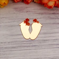 Footprints Baby Shower Birthday Party Stickers Guest Gifts Party Decor Favors New Birth Born Party Home Decoration