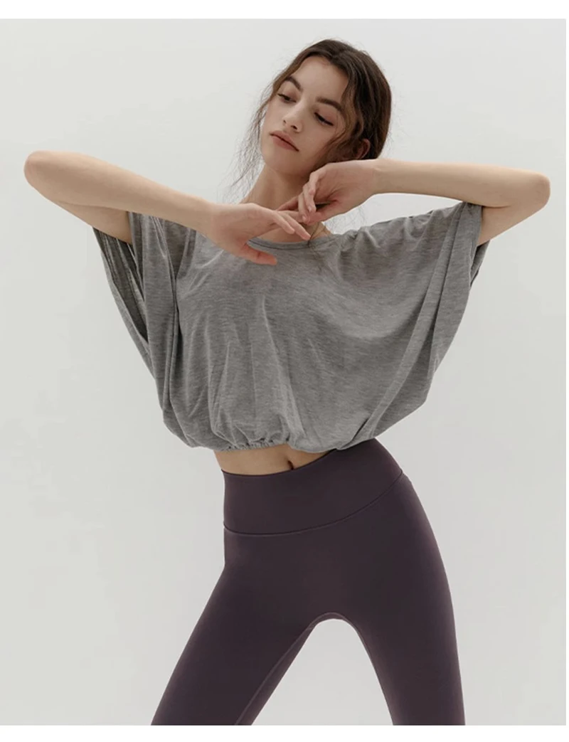 2024 Newly Summer Oversized T-Shirt Women Backless Sexy Cut Out Streetwear Tees Yoga Tops Jogger Running Shirts Blusa Feminina