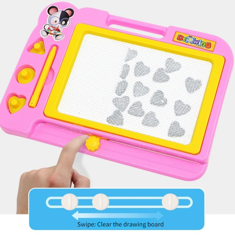 لعبة رسم مغناطيسية للأطفال، لوحة رسم قابلة لإعادة الاستخدام، لعبة جرافيتي ملونة، لعبة إبداع تعليمية للأطفال #3
