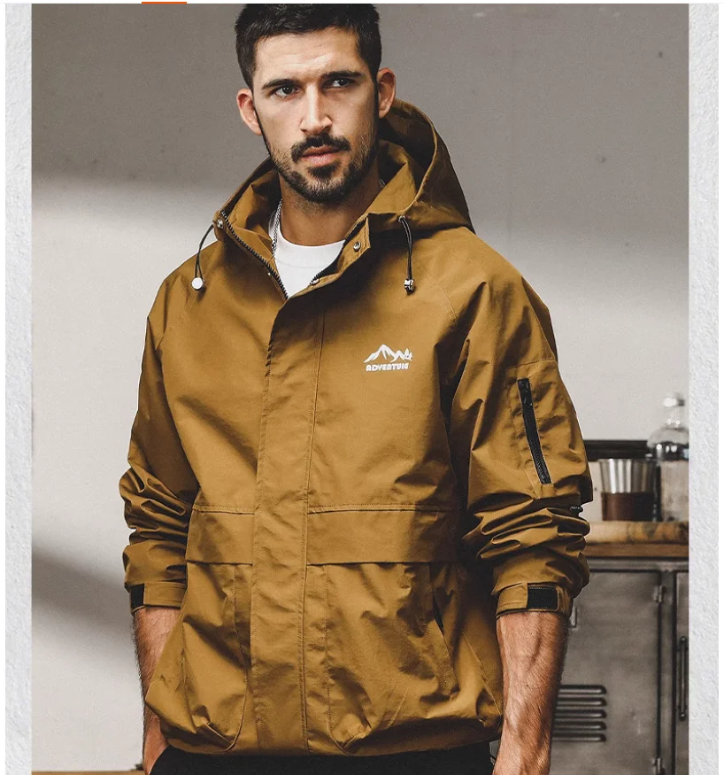 

Spring and Autumn Outdoor Commuter Functional workwear Hooded Men's Jacket