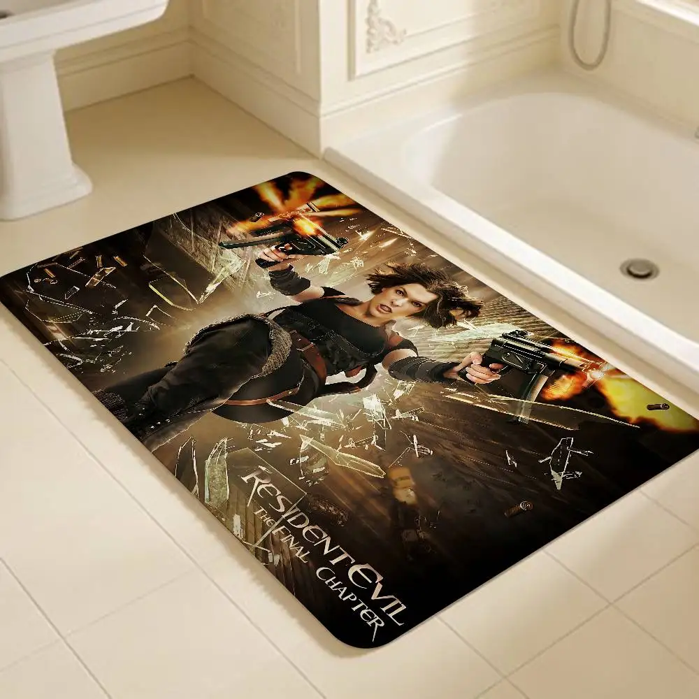 Horror Game R-Resident E-Evil Floor Mat Rectangle Anti-slip Home Soft Badmat Front Door Indoor Outdoor Mat Welcome Doormat