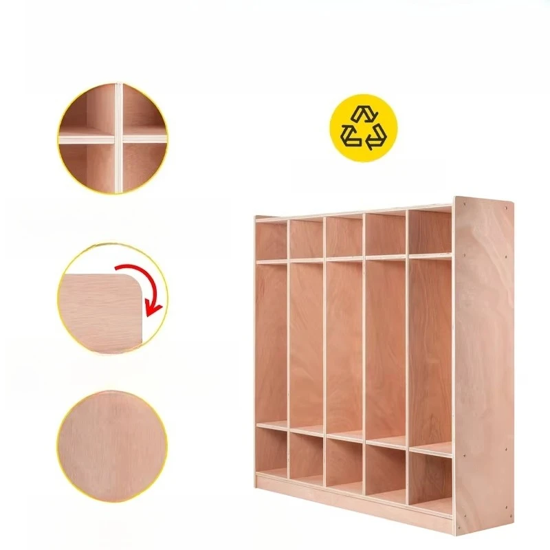 Casiers en bois, sacs de rangement pour petites pièces, maternelle, rangement pour soins des enfants, meubles de classe de maternelle