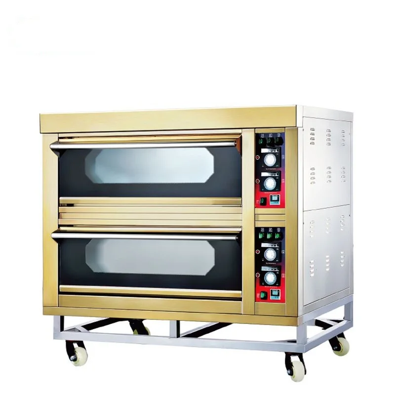 

Industrial Electric Bakery 2 Deck 4 Trays Golden Bread Baking Oven Machine With Wholesale Price