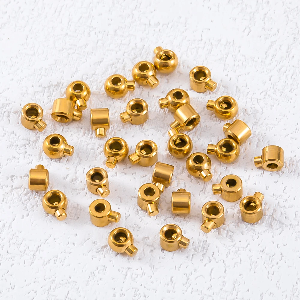 10pcs Color-Retaining 303 Stainless Steel Spherical Crimp Bead For DIY Bracelet Beading Handmade Snap Button Jewelry Accessories image 4