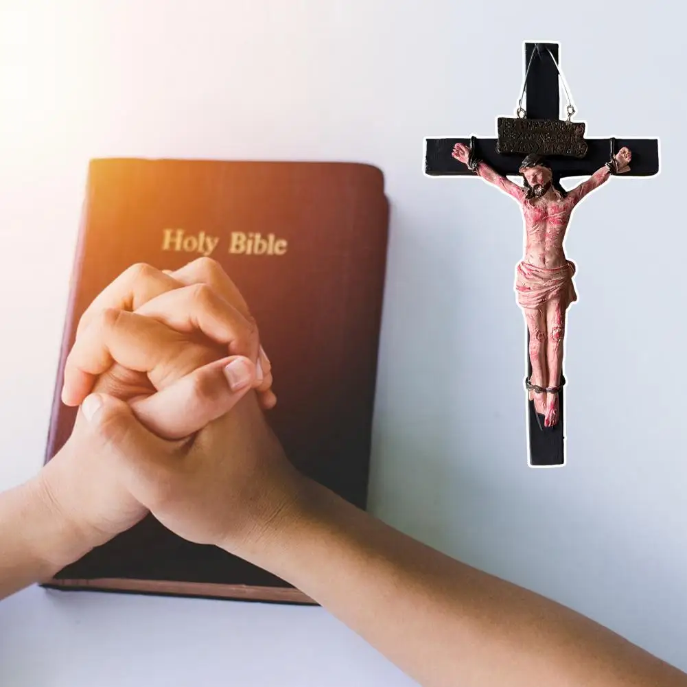 صليب يسوع الراتنج للمنزل والمكتب ، زخرفة جدار يسوع ، صليب منقذ الكنيسة ، ديكور المنزل ، عيد الفصح #6