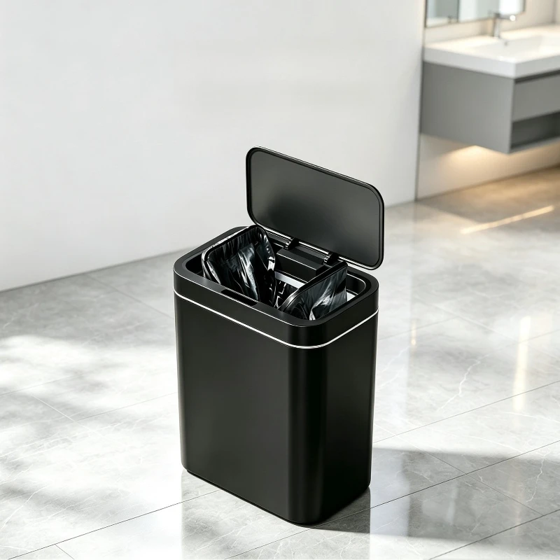 Smart Waste Bins Electric 20L High Capacity Waste Bins Soft Close Sensor Silence Trash Can Household Cleaning Merchandises