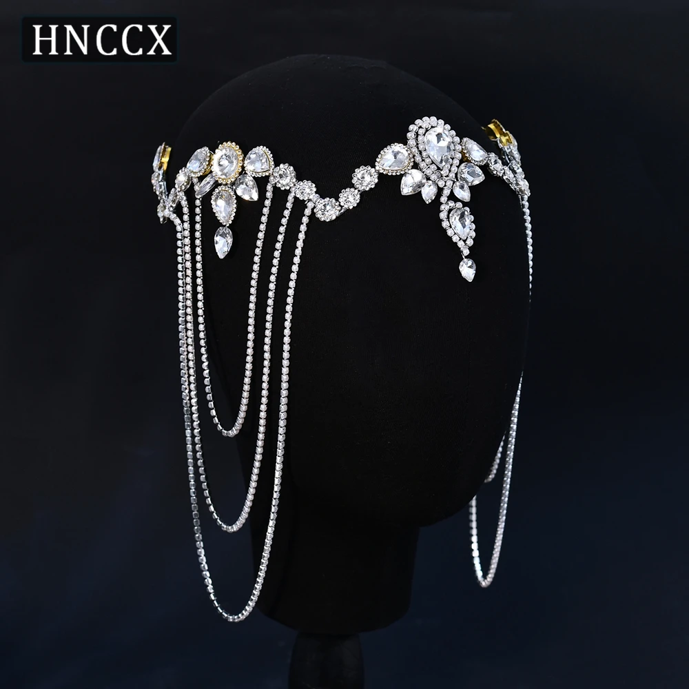 

YouLaPan Свадебные аксессуары для волос с кристаллами и жемчугом, серебристая повязка на голову, элегантные женские украшения для вечеринок и банкетов HP981