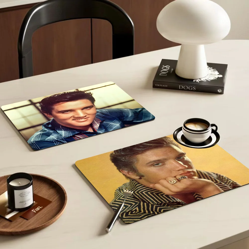 Elvis Presley Table Drain Pad Tabletop Absorbent Draining Mat Tableware Mats Placemats for Table Decor