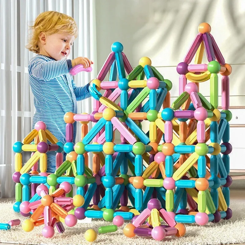 Blocchi magnetici del costruttore Set di giocattoli per bambini fai da te magnete bastone blocchi di costruzione giocattoli educativi per bambini