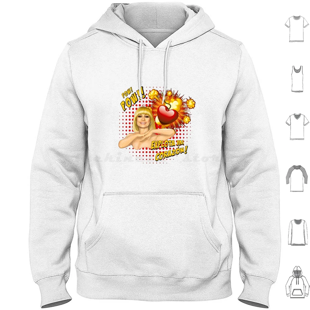 Raffaella Explodes Hoodies Long Sleeve Raffaellacarra Raffaella Italy Diva Pop