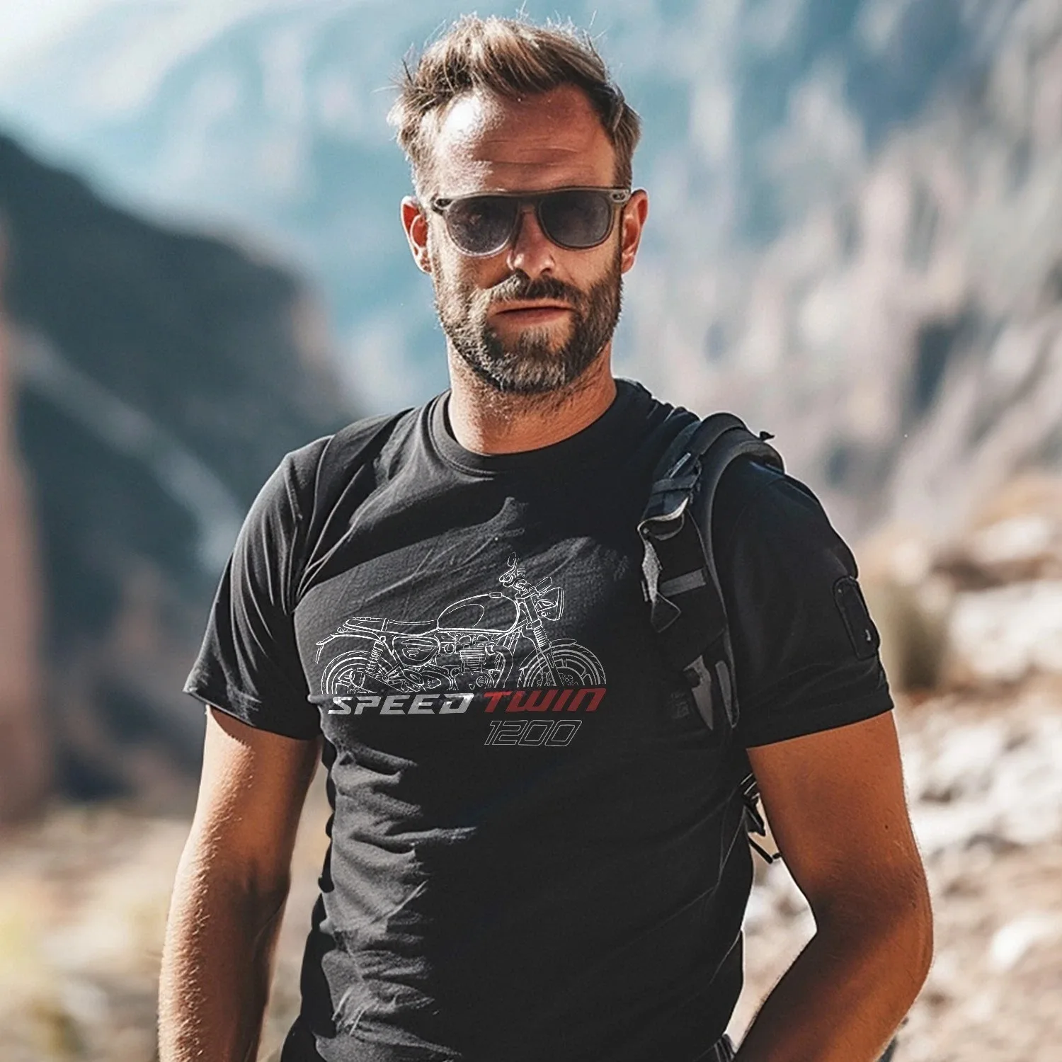 New Illustration Speed Twin 1200 2019-2024 Fans - Motorcycle T-Shirt