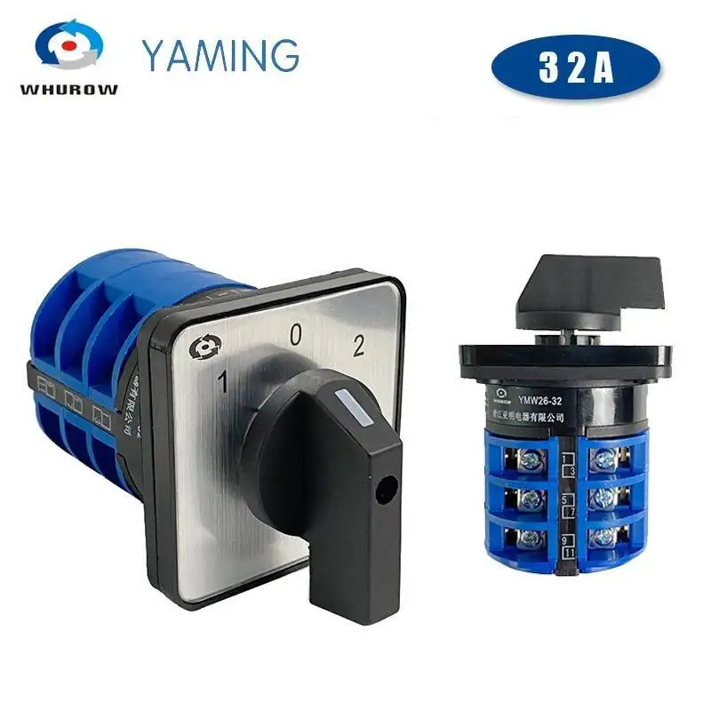 LW26 YMW26-32/3 دليل التبديل الكهربائية مفتاح دوران الكامة التبديل 3 طبقات 32A 690 فولت ثلاثة أقطاب الفضة LW28-32A الاتصال