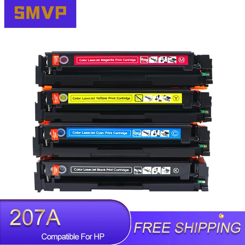 4 Color Toner Cartridge With Chip For HP207A hp206a M283fdw/183fw 215a M255dw/282nw M155 M182nw w2110a w2310A Printer