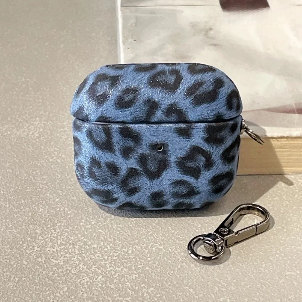 

Applicable AirPodspro2 protective case Korean leopard print leather pattern Apple AirPods 3 earphone case new fit flash AirPods4
