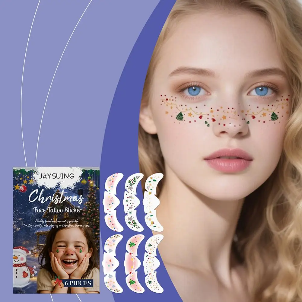 

Freckle Stickers Christmas Makeup Stamping Party Makeup Face Stickers Tattoo Patch Makeup Cheek Tattoo Blush Spot Face L3D3