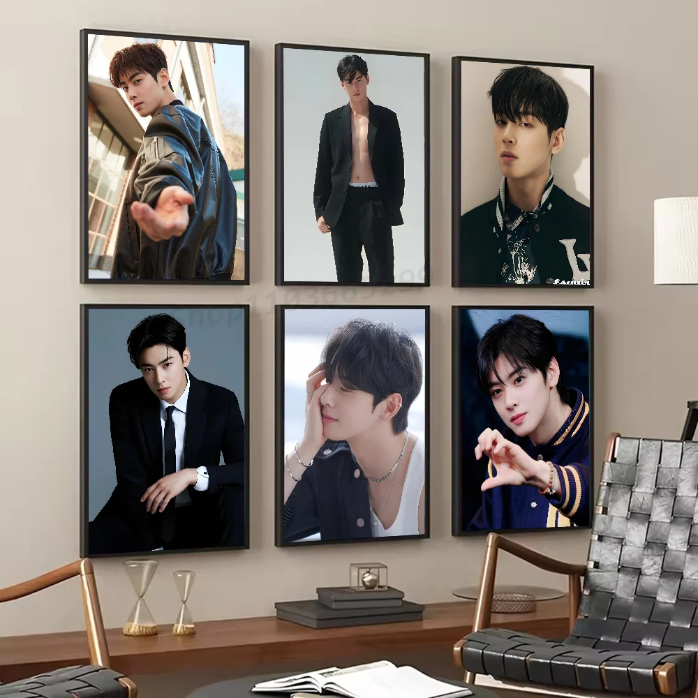 Cha E-EunWoo Poster, selbstklebende Kunst, wasserfester Papieraufkleber, Kaffeehaus, Bar, Zimmer, Wanddekoration