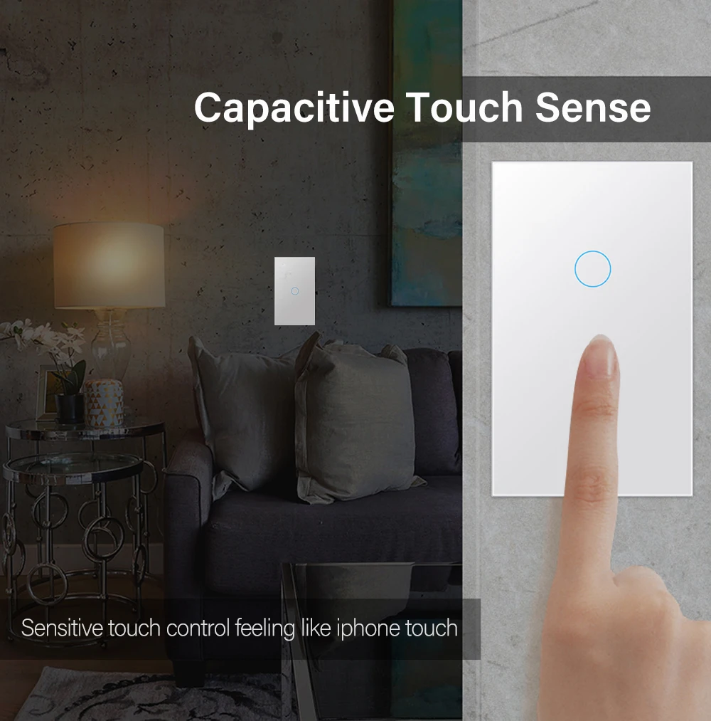 투야 와이파이 스마트 스위치 유리 스크린 터치 패널, EU US 1, 2, 3/4 갱 라이트 스위치, 스마트 라이프 알렉사 구글 홈을 통해 스마트 홈