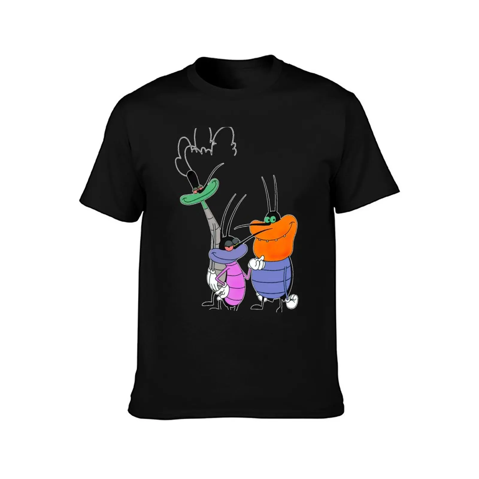 Oggy And The Cockroaches (47) T-Shirt Work Outdoor Short Sleeve Tee T-Shirt