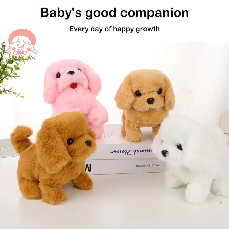 Realistic Plush Simulation Smart Dog Children Toy Can Walking And Call Electric Plush Robot Pet Dog Toddler